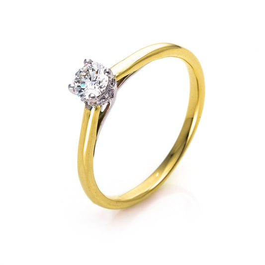 Solitaire mit Besatz Ring - 1O314