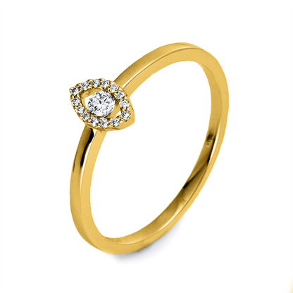Solitaire mit Besatz Ring - 1O508
