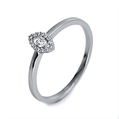 Solitaire mit Besatz Ring - 1O508