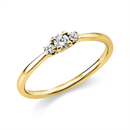 Solitaire mit Besatz Ring - 1Q747