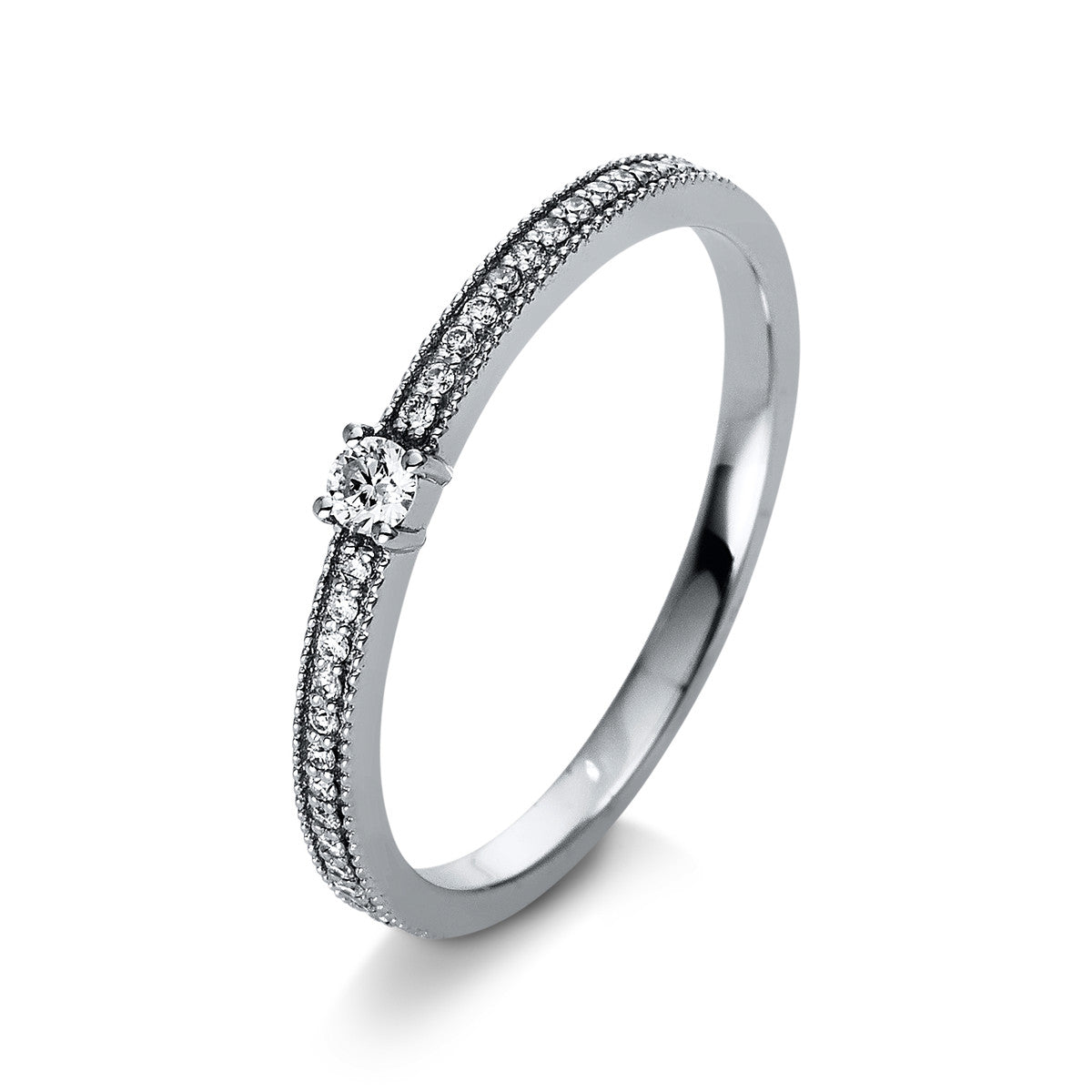 Solitaire mit Besatz Ring - 1R337