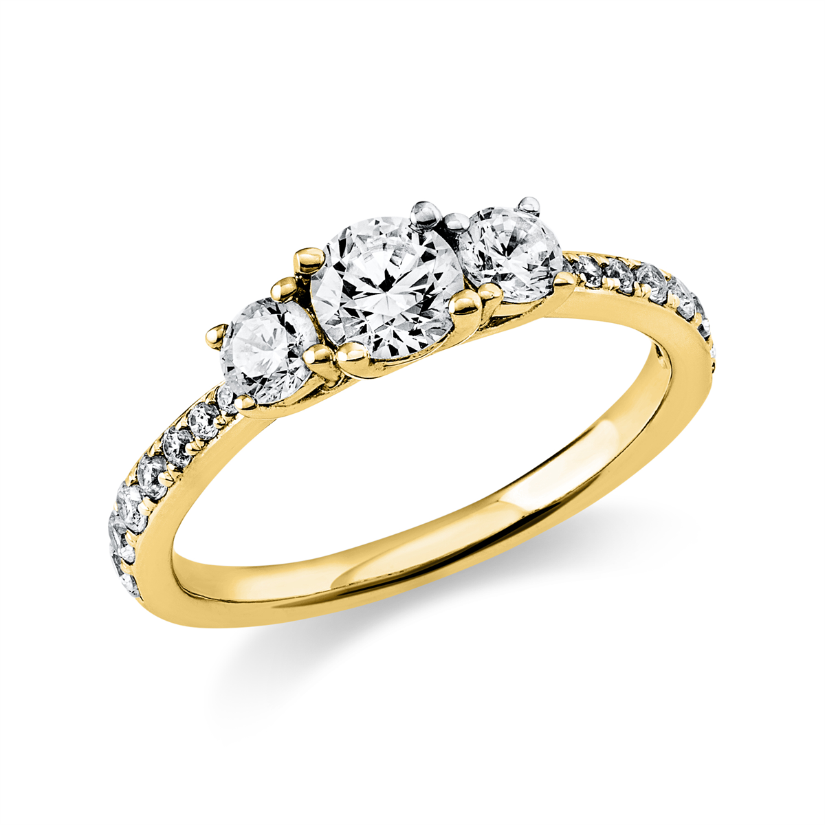 Solitaire mit Besatz Ring - 1T305