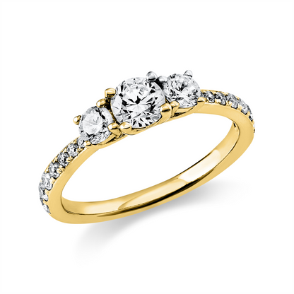 Solitaire mit Besatz Ring - 1T305