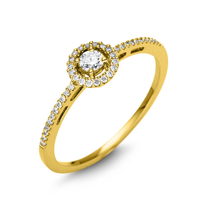 Solitaire mit Besatz Ring - 1T884