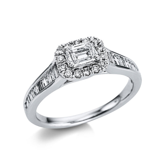 Solitaire mit Besatz Ring - 1W762