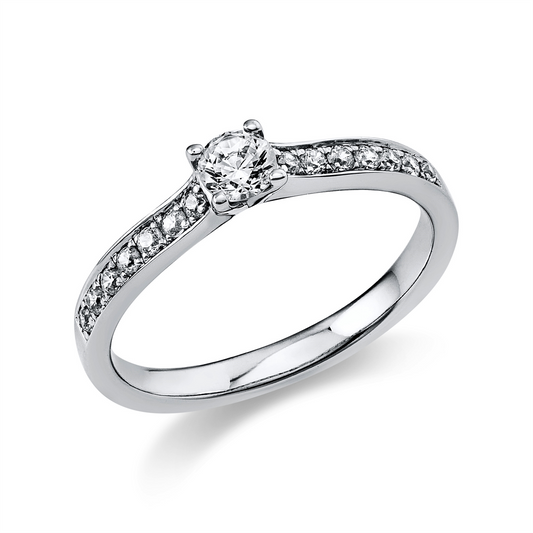 Solitaire mit Besatz Ring - 1Z680