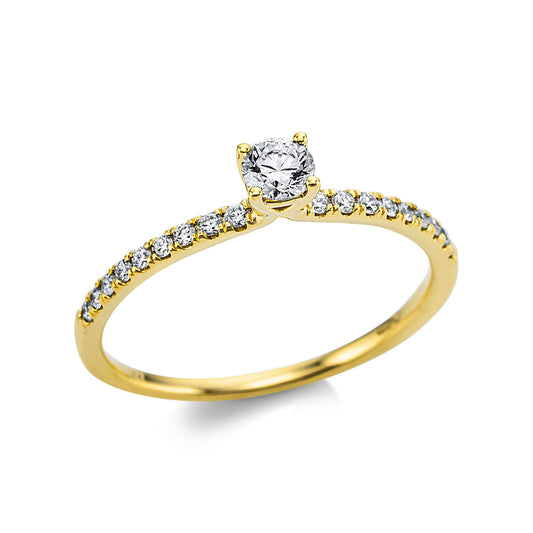 Solitaire mit Besatz Ring - 1Z705