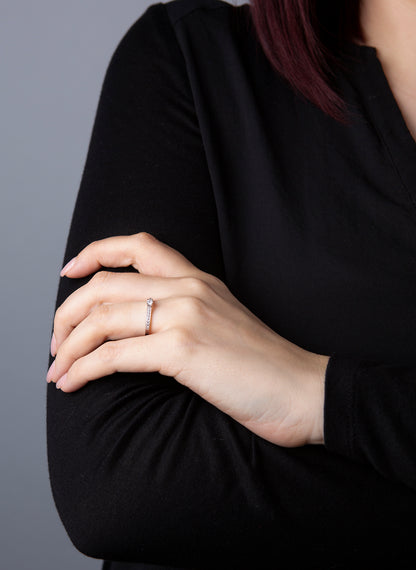 Solitaire mit Besatz Ring - 1A454