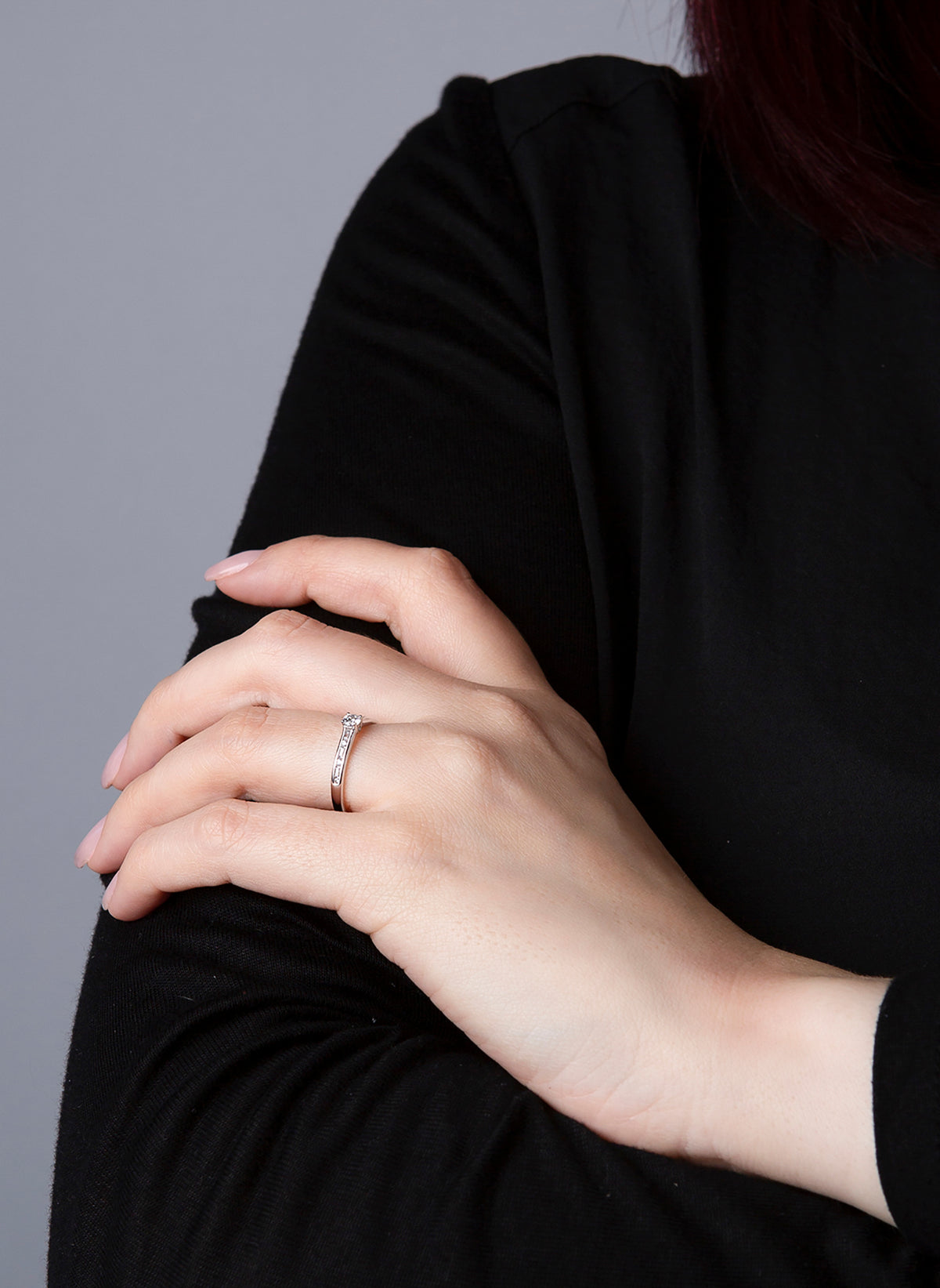 Solitaire mit Besatz Ring - 1C520