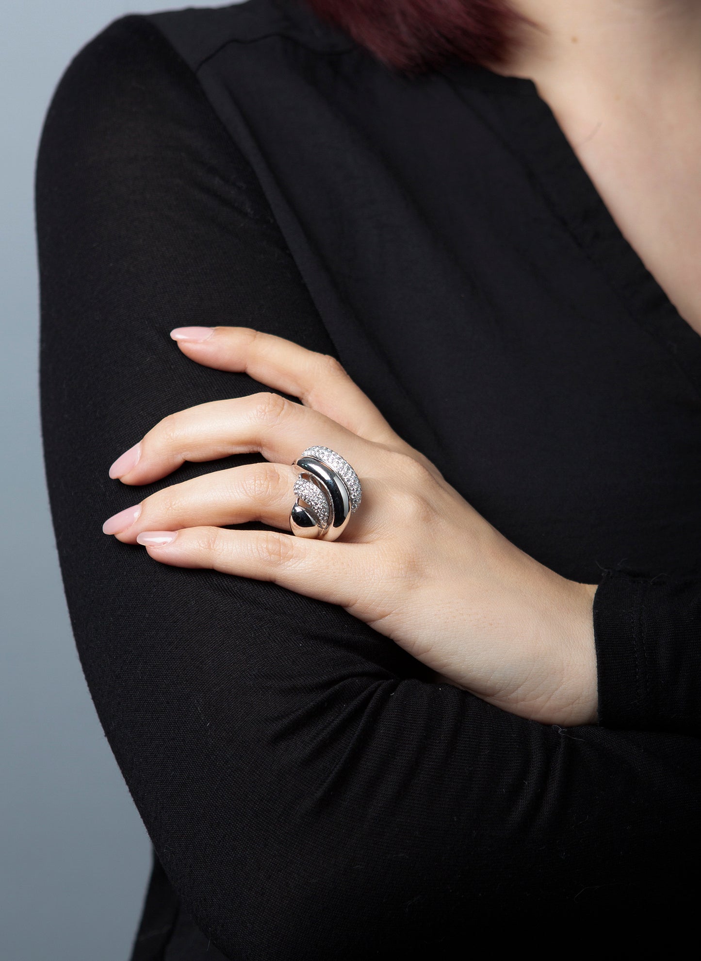 Mehrfachsteinbesatz Ring - 1L048
