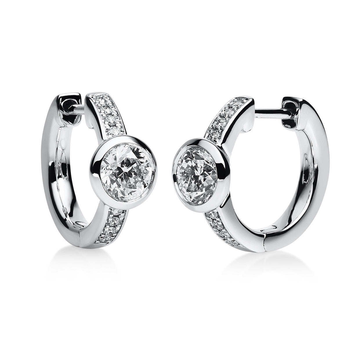 Solitaire mit Besatz Creolen - 2B654