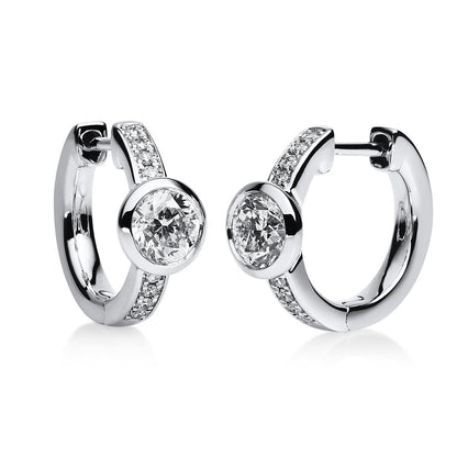 Solitaire mit Besatz Creolen - 2B654