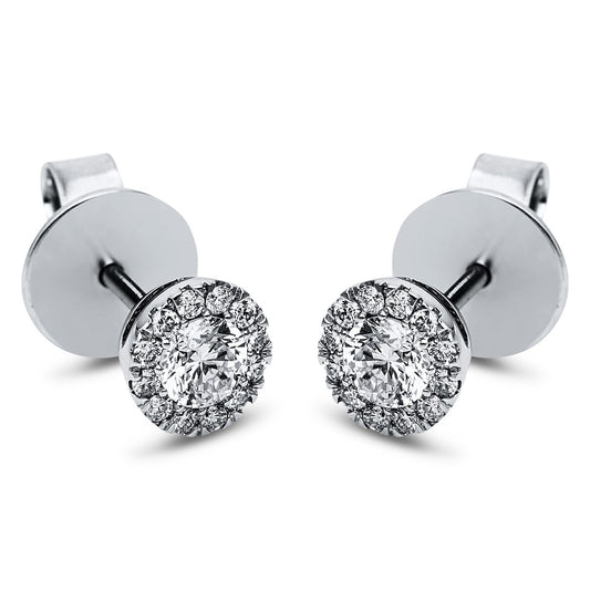 Solitaire mit Besatz Ohrstecker - 2J834