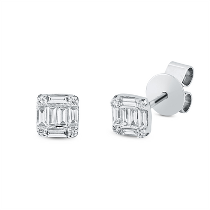 Baguette Illusion Ohrstecker - 2M117