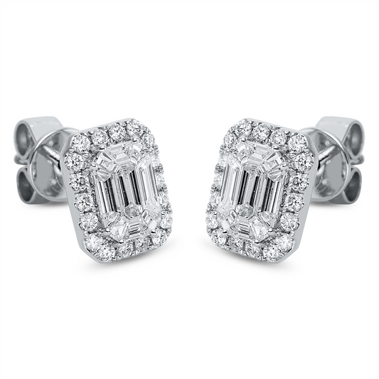 Baguette Illusion Ohrstecker - 2M647