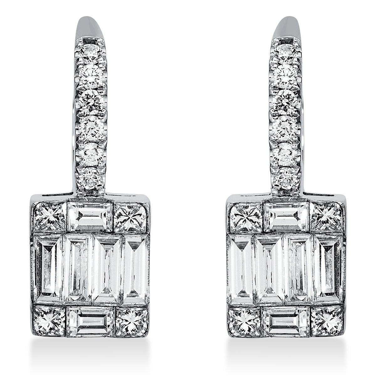 Baguette Illusion Ohrschmuck - 2N437