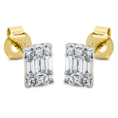 Baguette Illusion Ohrstecker - 2N596