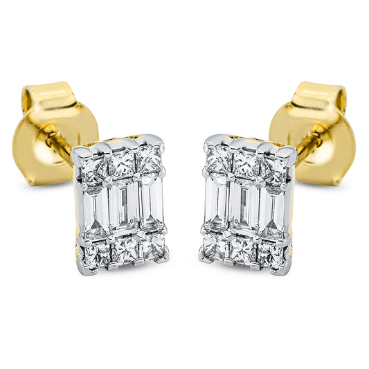 Baguette Illusion Ohrstecker - 2N596
