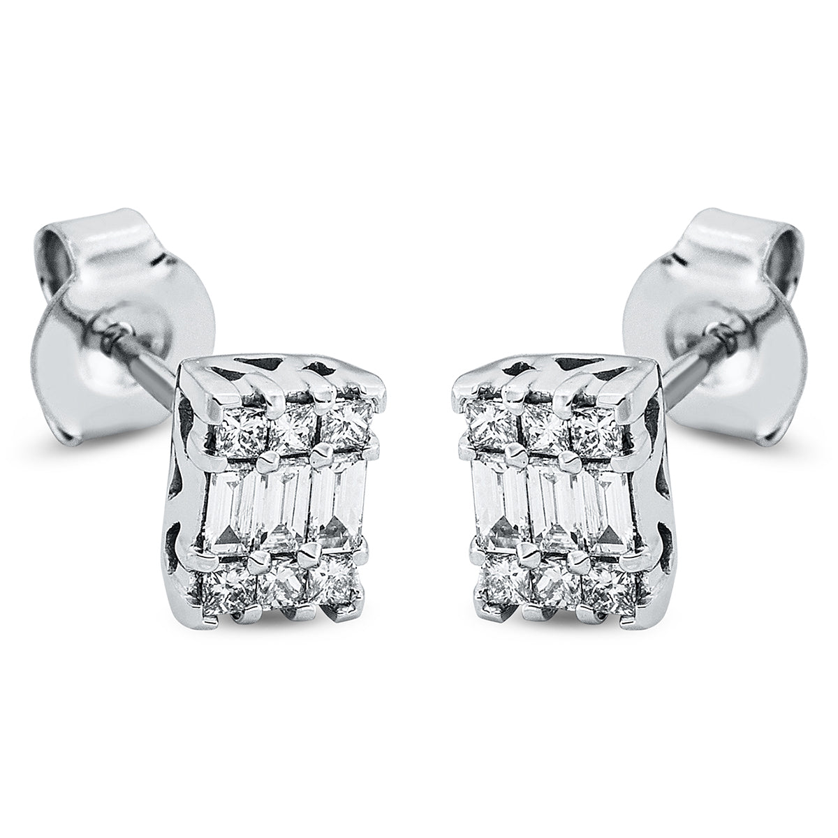 Baguette Illusion Ohrstecker - 2N596