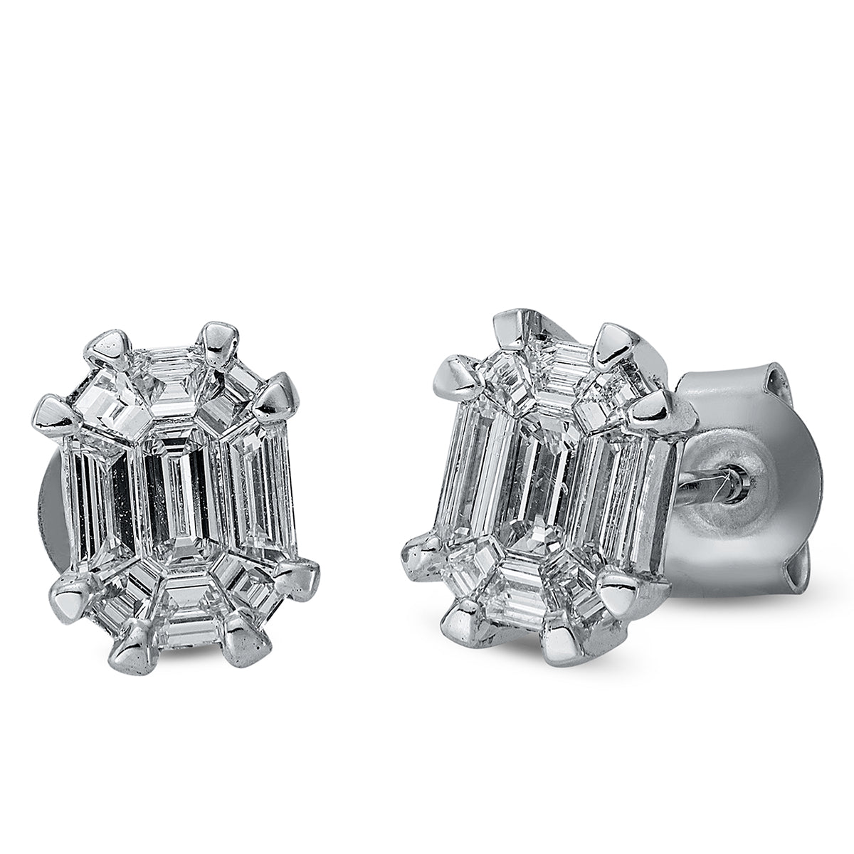 Baguette Illusion Ohrstecker - 2N614