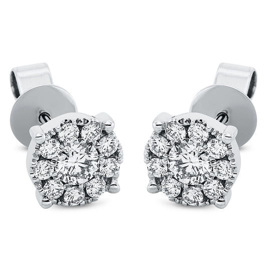 Solitaire mit Besatz Ohrstecker - 2O845