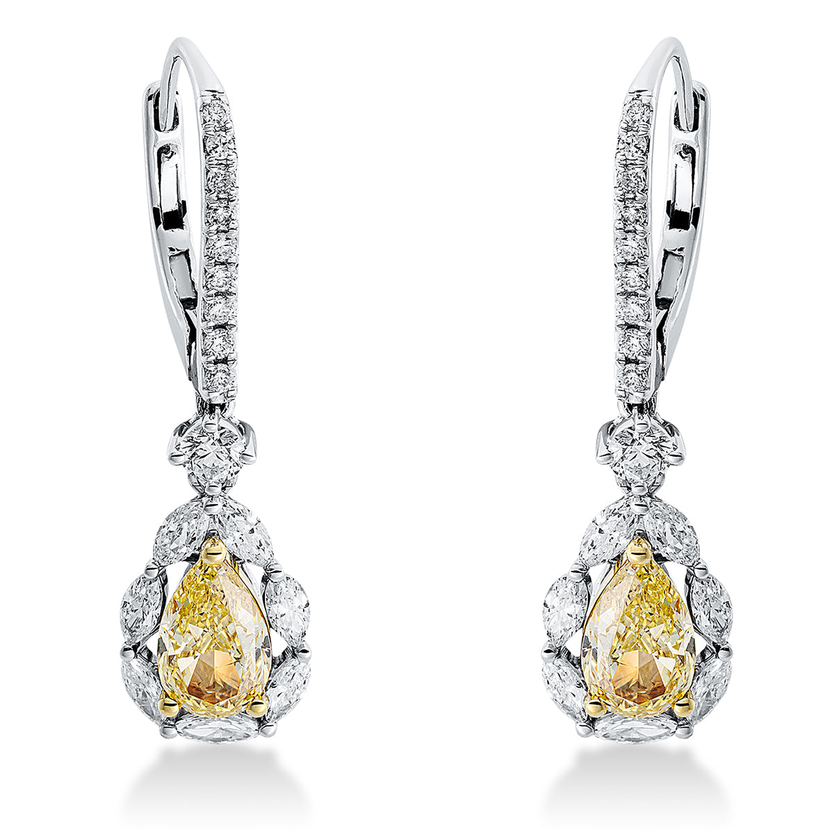 Farbiger Diamant Ohrschmuck - 2P698