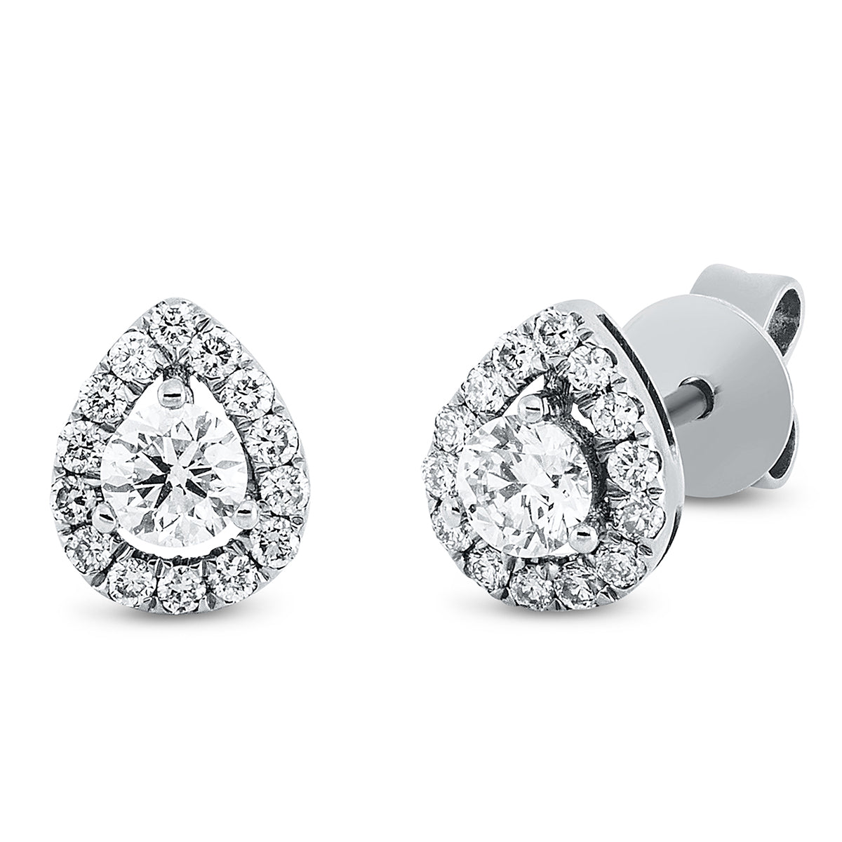 Solitaire mit Besatz Ohrstecker - 2R144