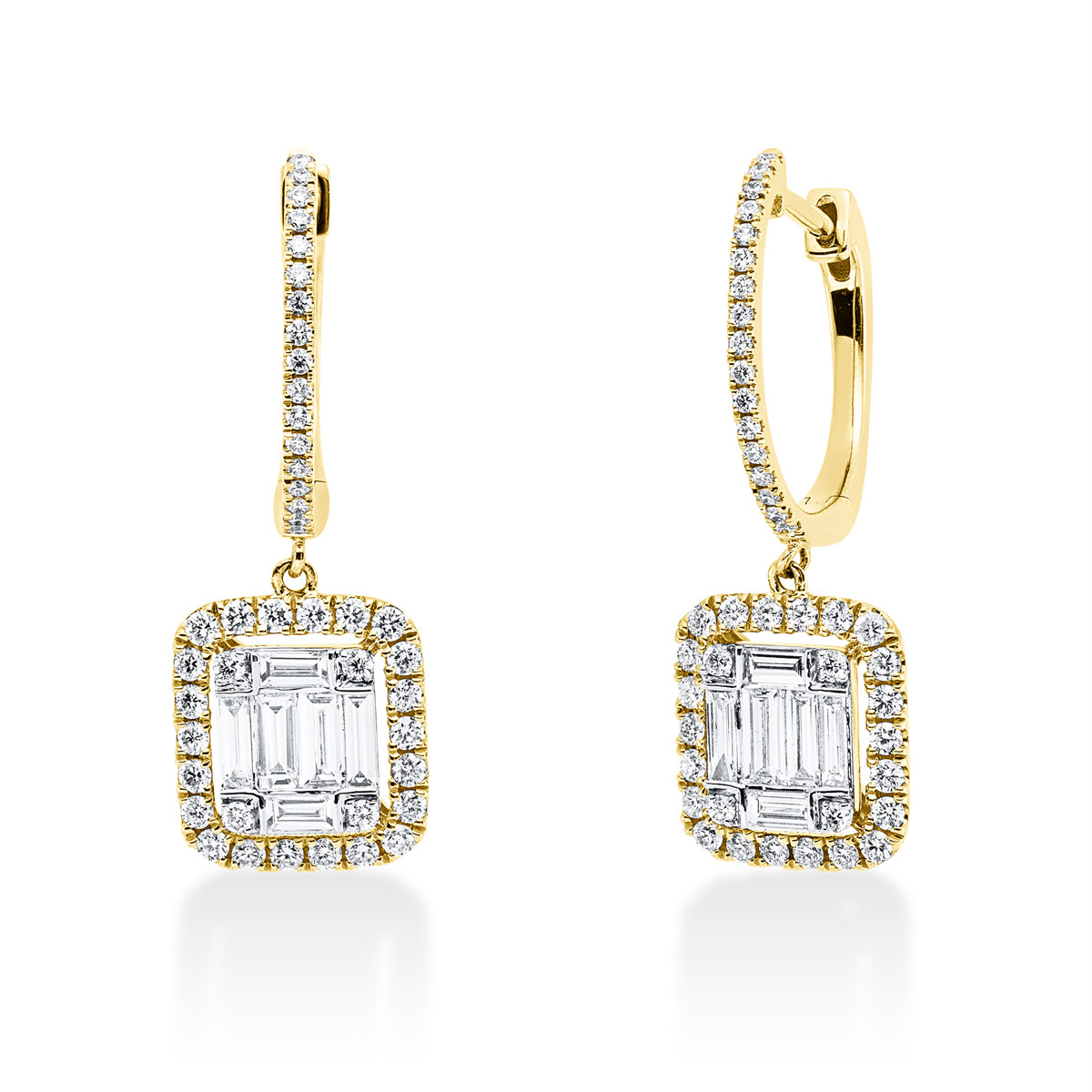 Baguette Illusion Ohrschmuck - 2S714
