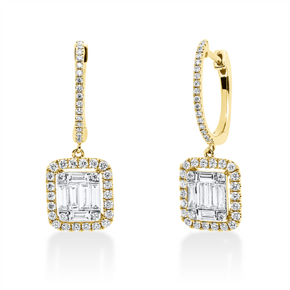 Baguette Illusion Ohrschmuck - 2S714
