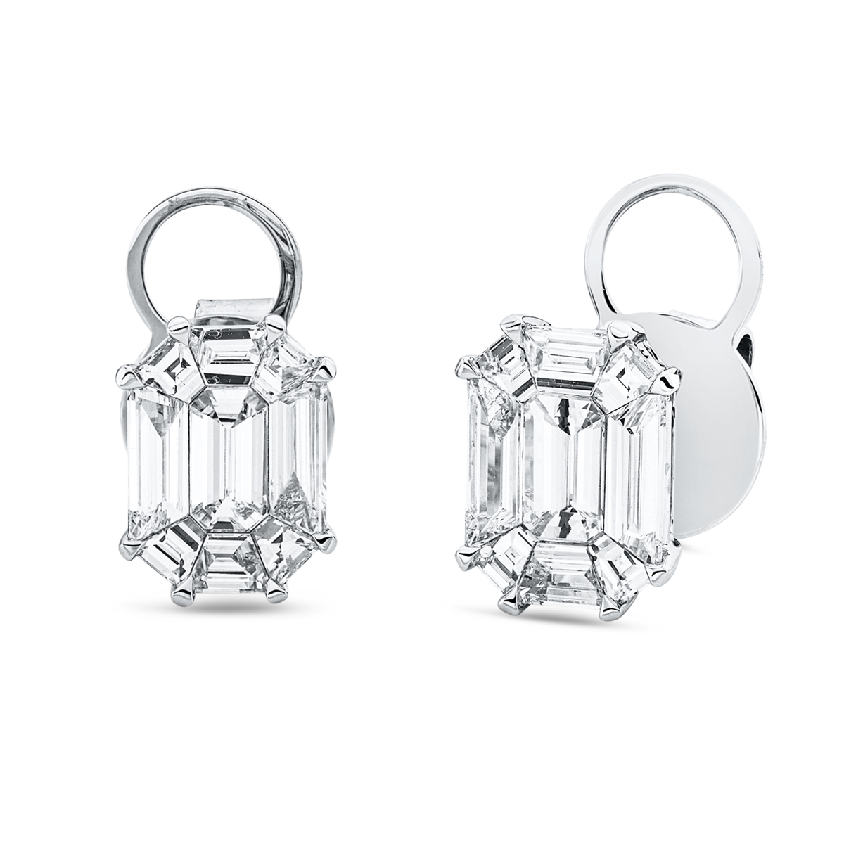 Baguette Illusion Ohrstecker - 2W932