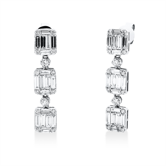 Baguette Illusion Ohrschmuck - 2W949