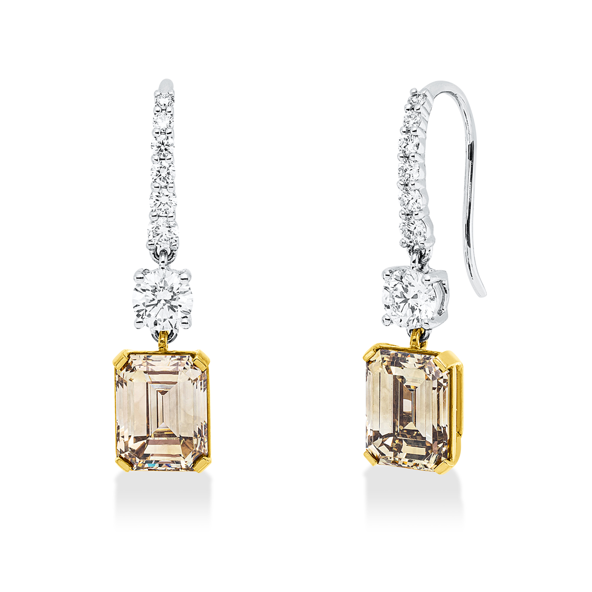 Farbiger Diamant Ohrhänger - 2Y523