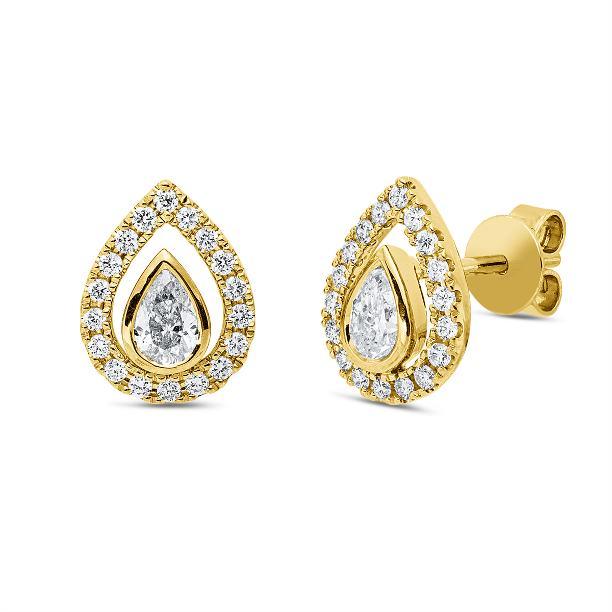 Solitaire mit Besatz Ohrstecker - 2Y681