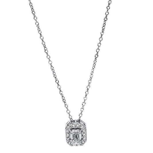 Solitaire mit Besatz Collier - 4F357