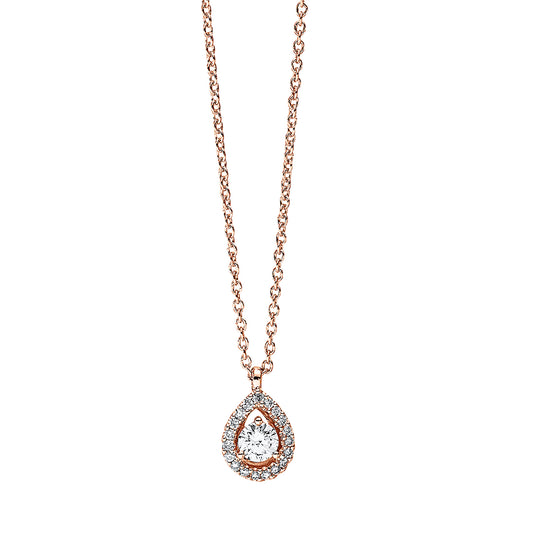 Solitaire mit Besatz Collier - 4F924
