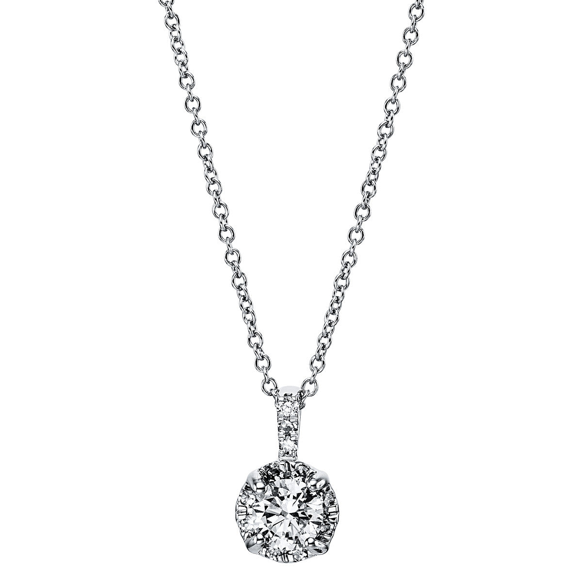 Solitaire mit Besatz Collier - 4G221