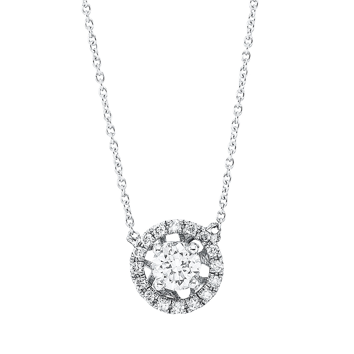 Solitaire mit Besatz Collier - 4L541