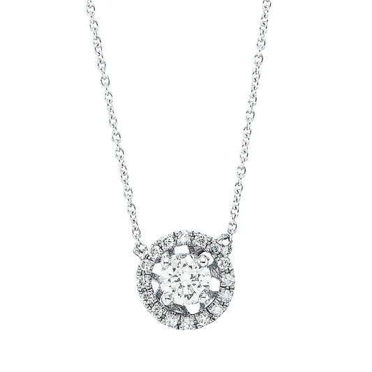 Solitaire mit Besatz Collier - 4L541