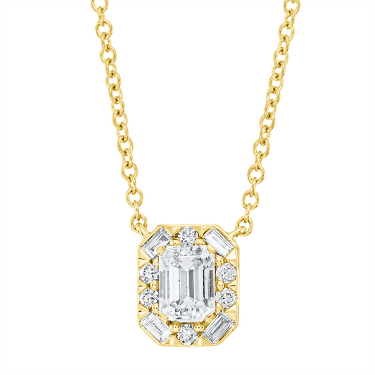 Solitaire mit Besatz Collier - 4M071