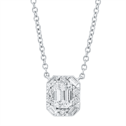 Solitaire mit Besatz Collier - 4M071