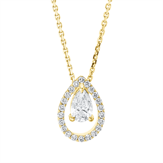 Solitaire mit Besatz Collier - 4M704