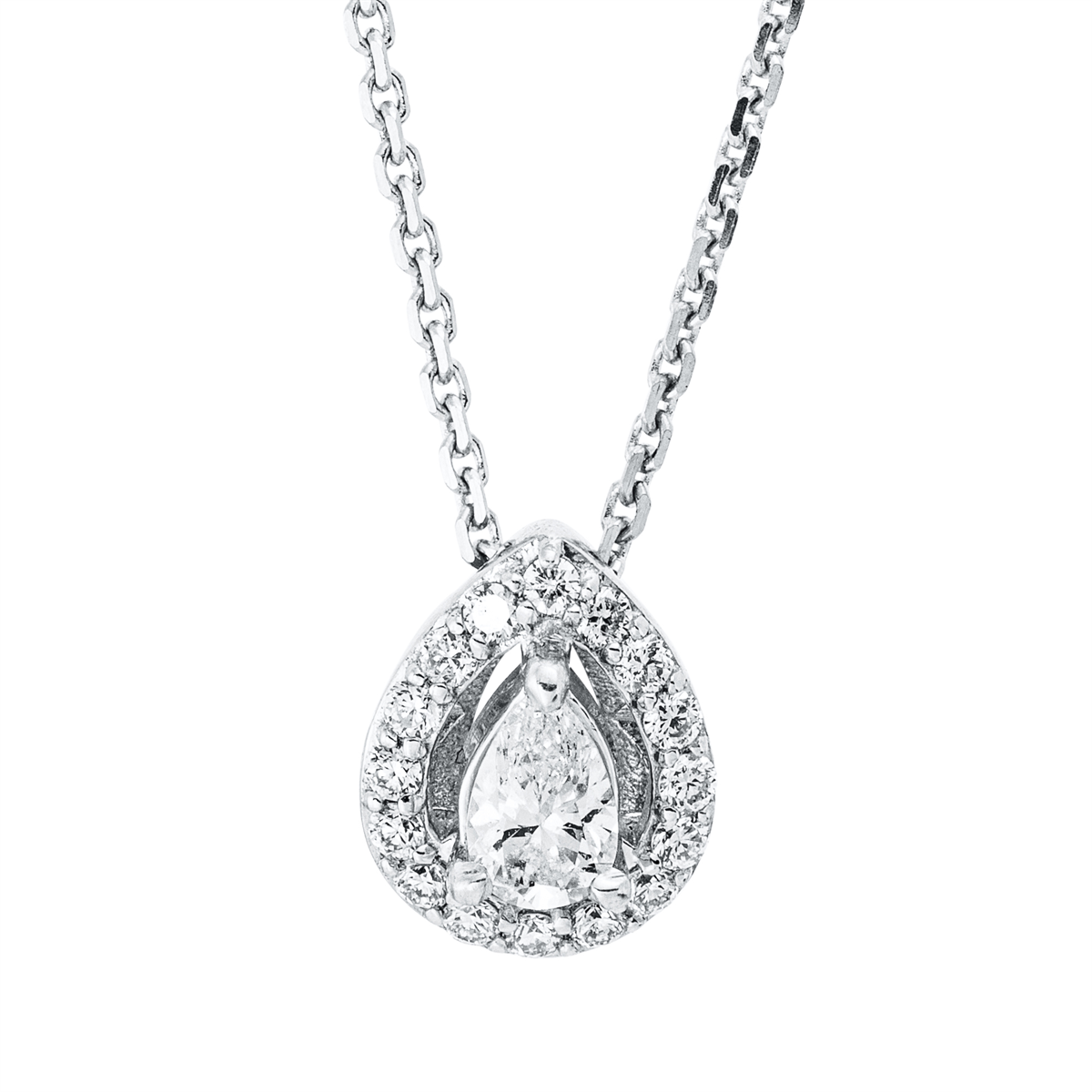 Solitaire mit Besatz Collier - 4M707