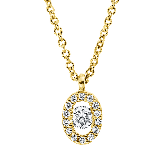 Solitaire mit Besatz Collier - 4N750