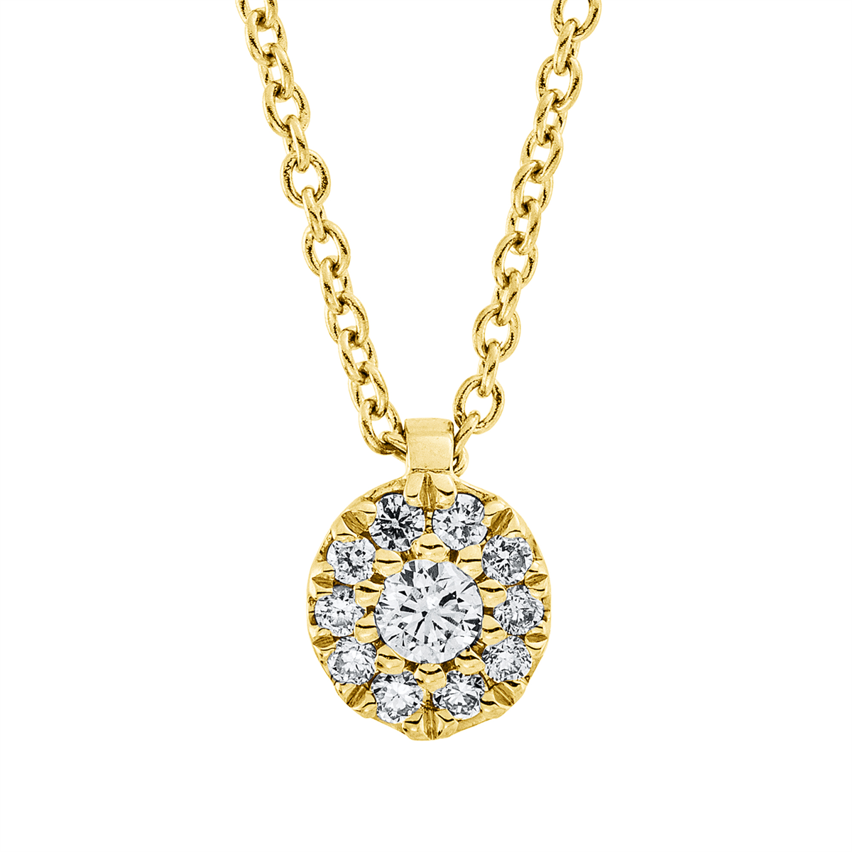 Solitaire mit Besatz Collier - 4N860