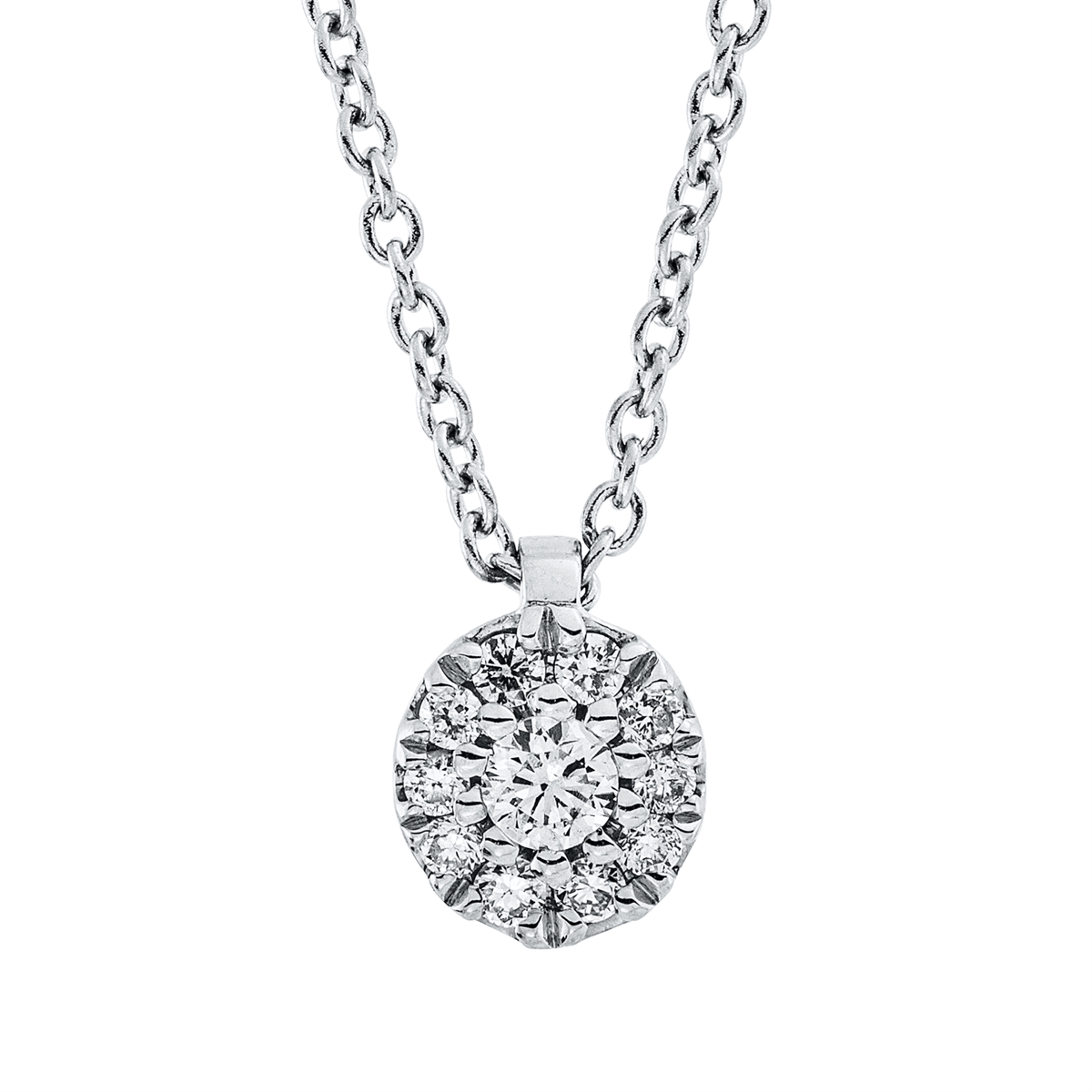 Solitaire mit Besatz Collier - 4N860