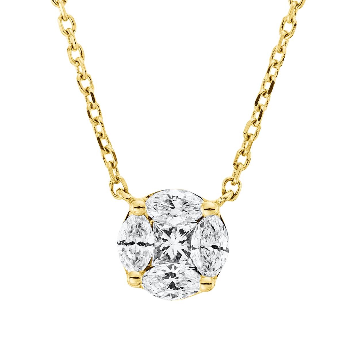 Baguette Illusion Collier - 4O476
