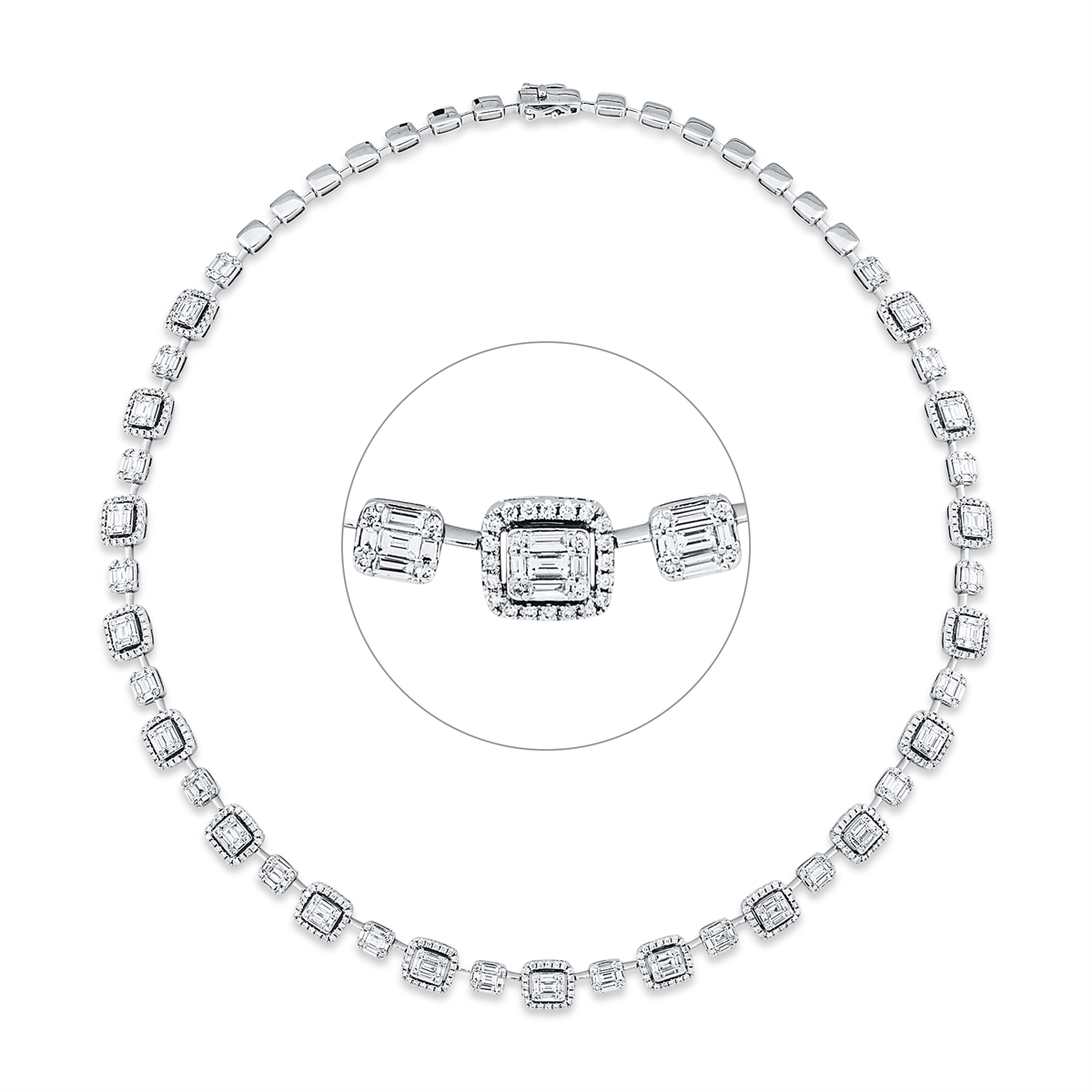Baguette Illusion Collier - 4O514