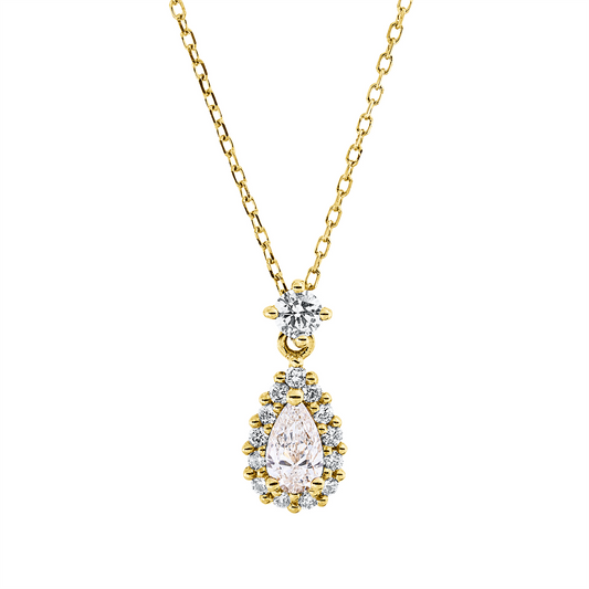Solitaire mit Besatz Collier - 4O600