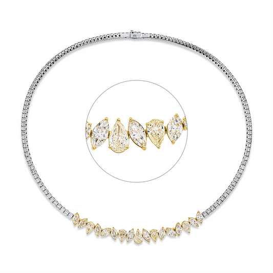 Farbiger Diamant Collier - 4O638