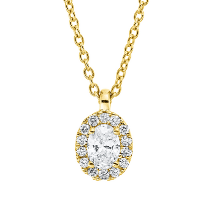 Solitaire mit Besatz Collier - 4P080
